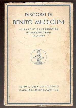Discorsi sulla politica economica italiana nel primo decennio