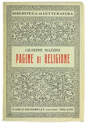 Seller image for PAGINE DI RELIGIONE.: for sale by Bergoglio Libri d'Epoca