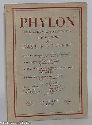 Image du vendeur pour Phylon: the Atlanta University review of race and culture vol. 11, #3; third quarter 1950 mis en vente par Bolerium Books Inc.