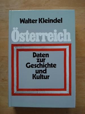 Bild des Verkufers fr sterreich - Daten zur Geschichte und Kultur zum Verkauf von Antiquariat Birgit Gerl