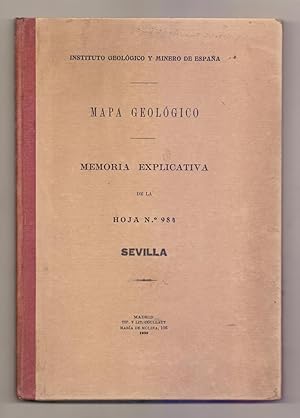 Seller image for SEVILLA / MAPA GEOLOGICO DE ESPAA ESCALA 1:50.000, EXPLICACION DE LA HOJA NUMERO 984, SEVILLA for sale by Libreria 7 Soles