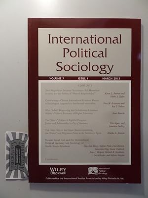 Seller image for International Political Socieolgy : Vol 3 - Issue 1, Vol 2 - Issue 2, Vol 7 - Issue 1, Vol 5 - Issue 2 [4 Hefte]. for sale by Druckwaren Antiquariat