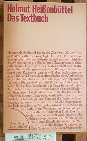 Bild des Verkufers fr Das Textbuch. Sammlung Luchterhand ; 3 zum Verkauf von Baues Verlag Rainer Baues 