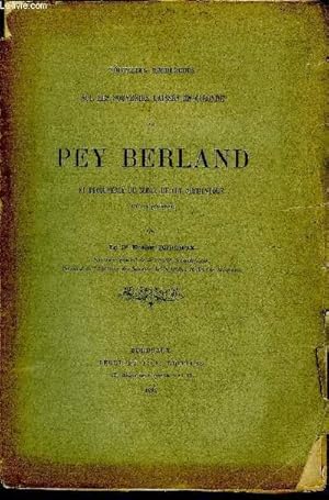 Seller image for NOUVELLES RECHERCHES SUR LES SOUVENIRS LAISSES EN GIRONDE PAR PEY BERLAND ET DECOUVERTE DU SCEAU DE CET ARCHEVEQUE. for sale by Le-Livre