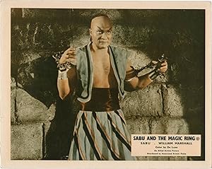 Image du vendeur pour Sabu and the Magic Ring (Two original British front-of-house cards from the 1957 film) mis en vente par Royal Books, Inc., ABAA