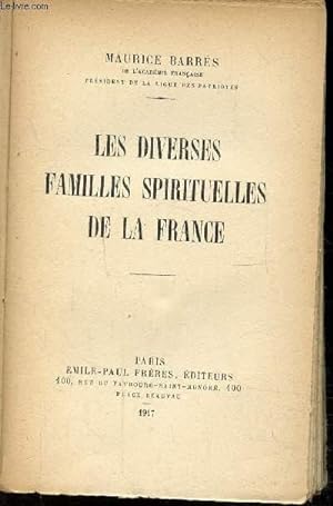 Image du vendeur pour LES DIVERSES FAMILLES SPIRITUELLES DE LA FRANCE mis en vente par Le-Livre