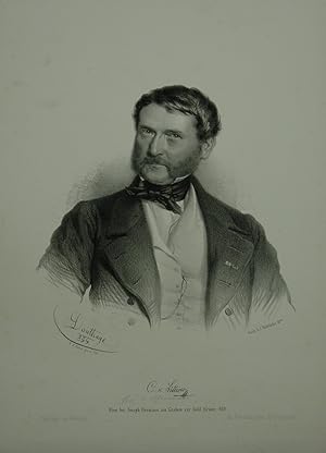 Bild des Verkufers fr Portrait. Brustfigur en face. Lithographie von Dauthage. zum Verkauf von Antiquariat  Braun