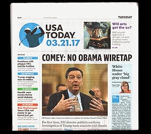 USA Today - March 21, 2017. James Comey: No Obama Wiretap. White House Under Cloud; March Madness...