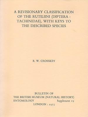 Bild des Verkufers fr A revisionary classification of the Rutiliini (Diptera: Tachinidae) zum Verkauf von Clivia Mueller