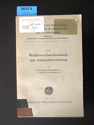 Seller image for Wettbewerbstatbestnde mit Auslandsbeziehung. for sale by Augusta-Antiquariat GbR