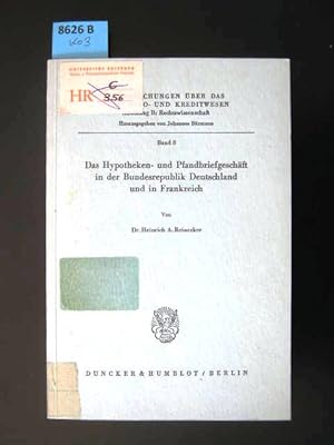 Immagine del venditore per Das Hypotheken- und Pfandbriefgeschft in der Bundesrepublik Deutschland und in Frankreich. venduto da Augusta-Antiquariat GbR