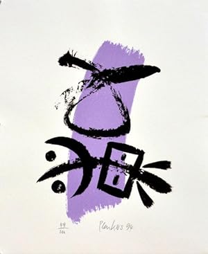Seller image for Abstrakte Komposition, chinesisches Zeichen. [19]94. [Signierter Original-Siebdruck / signed original silkscreen]. for sale by Antiquariat Lenzen