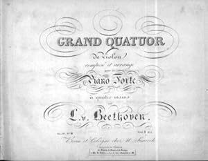 [Op. 59. Arr.] Grand Quatuor de violon. Composé et arrangé pour le piano forte à quatre mains par...