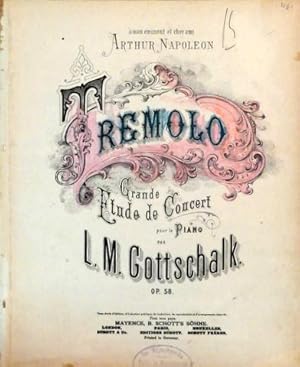 Seller image for [Op. 58] Tremolo. Grande tude de concert pour le piano. Op. 58 for sale by Paul van Kuik Antiquarian Music