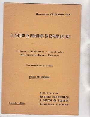 Imagen del vendedor de El seguro de incendios en Espaa en 1929. Primas-Siniestros-Resultados-Reaseguros cedidos-Reservas a la venta por LIBRERA GULLIVER