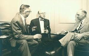 Imagen del vendedor de Photographic print of three men [including Arthur Meier Schlesinger Sr.?] seated. a la venta por Wittenborn Art Books