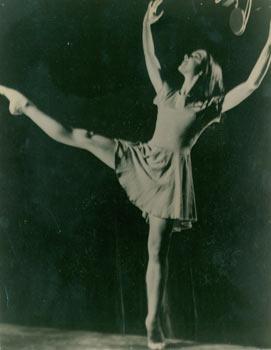 Imagen del vendedor de Black & White Photograph of dancer on the set of Carousel. a la venta por Wittenborn Art Books