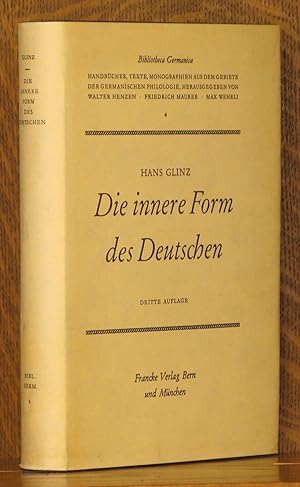 Imagen del vendedor de DIE INNERE FORM DES DEUTSCHEN a la venta por Andre Strong Bookseller