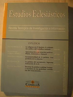 Image du vendeur pour Estudios Eclesisticos. Octubre-Diciembre 2016 - Vol. 91 - Num. 359 mis en vente par Librera Antonio Azorn