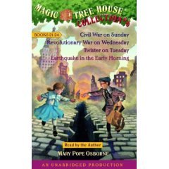 Imagen del vendedor de Magic Tree House, Books 21-24: Civil War on Sunday, Revolutionary War on Wednesday, Twister on Tuesday, Earthquake in the Early Morning [Paperback] Mary Pope Osborne a la venta por Lakeside Books