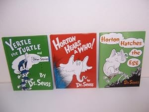 Seller image for Set of 3 Dr. Seuss Books: "Yertle The Turtle", "Horton Hears A Who" and " Horton Hatches The Egg" (Dr. Seuss Classics, Grolier Book Club Edition) [Hardcover] Unknown for sale by Lakeside Books