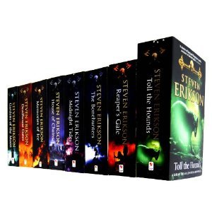 Seller image for Steven Erikson 8 Books Collection Set (Vol. 1-8) (The Malazan Book of the Fallen) (Toll the Hounds, Reaper's Gale, The Bonehunters, Midnight Tides, House of Chains, Memories of Ice, Deadhouse Gate, Garden of the Moon) [Paperback] Steven Erikson for sale by Lakeside Books