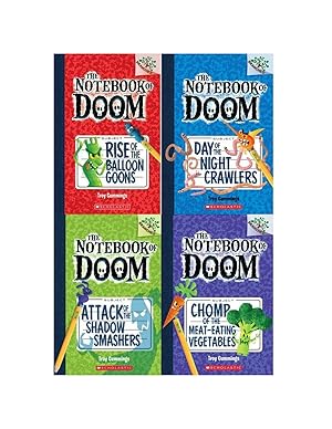 Seller image for The Notebook of Doom Pack Set of 4 Books, The Notebook of Doom #1: Rise of the Balloon Goons, The Notebook of Doom #2: Day of the Night Crawlers, The Notebook of Doom #3: Attack of the Shadow Smashers, #4: Chomp of the Meat-Eating Vegetables [Paperback] for sale by Lakeside Books