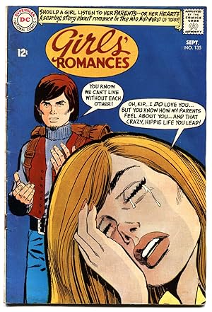 Imagen del vendedor de Girls' Romances #135 1968-DC-hippie cover and story-VG a la venta por DTA Collectibles