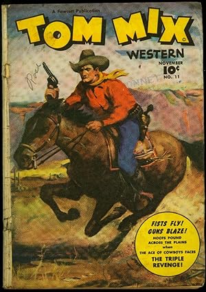 Tom Mix Western #11 1948- Fawcett Painted cover golden age comic G