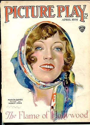 PICTURE PLAY APRIL 1929-MODEST STEIN MARION DAVIES COVER-BLACKFACE COMEDY