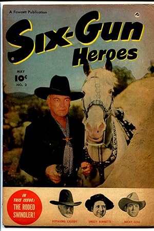 SIX-GUN HEROES #2-HOPALONG CASSIDY-GOLDEN AGE WESTERN VG/FN