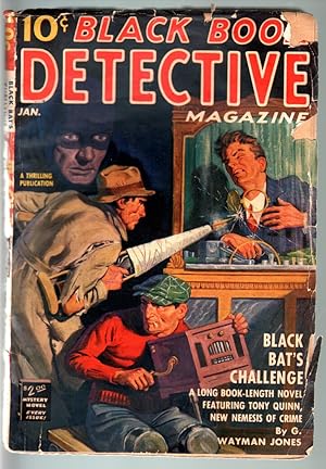 BLACK BOOK DETECTIVE 1940 JAN-BLACK BAT-PULP-HERO PULP-RARE-AMPUTEE CVR G/VG