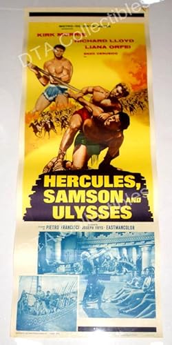 HERCULES, SAMSON, ULYSSES-INSERT POSTER-1965-RARE SWORD VG