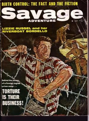 SAVAGE ADVENTURE-FOREGIN LEGION PRISON CAMP ESCAPE-PULP VG