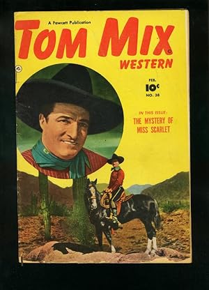 TOM MIX WESTERN #38 1951-MOVIE PHOTO COVER-FAWCETT VG