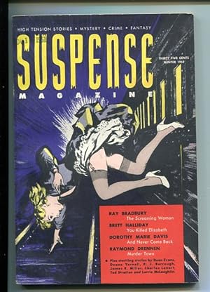 SUSPENSE MAGAZINE #4-WINTER-1952-VF-HARDBOILED CRIME-RAY BRADBURY-BRETT HALLIDAY-VF