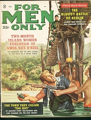 FOR MEN ONLY 1960 FEB-WWII ACTION-BERLIN-CHEESECAKE VG