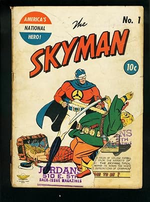 SKYMAN COMICS #1 1941-ASIAN MENACE-TREASURE CHEST-WHITN FR/G