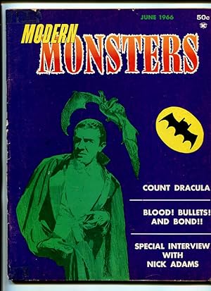 Immagine del venditore per MODERN MONSTERS-#2-JUNE 1966-DRACULA-JAMES BOND-ADAM WEST-BATMAN-good minus venduto da DTA Collectibles