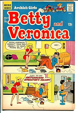 Imagen del vendedor de Archie's Girls Betty & Veronica #151 1968-telephone cover-FN+ a la venta por DTA Collectibles