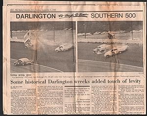 Darlington 500-Newspaper Section-NASCAR Photos-9/4/1988-4 pages-FR