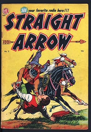 STRAIGHT ARROW #2-RED HAWK BY POWELL-1950-ME COMICS