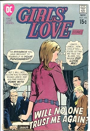 Bild des Verkufers fr GIRLS' LOVE STORIES #155-DC ROMANCE-COURT/JUDGE COVER VG zum Verkauf von DTA Collectibles