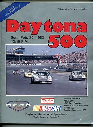 DAYTONA 500 NASCAR PROGRAM-1983-25th ANNUAL RACE-SILVER ANNIVERSARY-fine