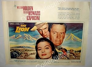 LION, THE 1962-WILLIAM HOLDEN-HALF SHEET JUNGLE FN