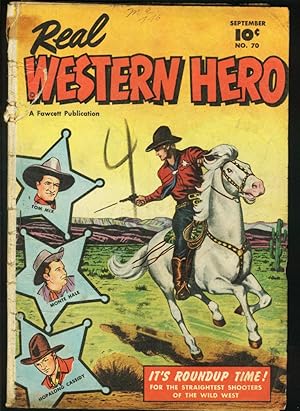 REAL WESTERN HERO #70-FIRST ISSUE-TOM MIX/MONTE HALE G