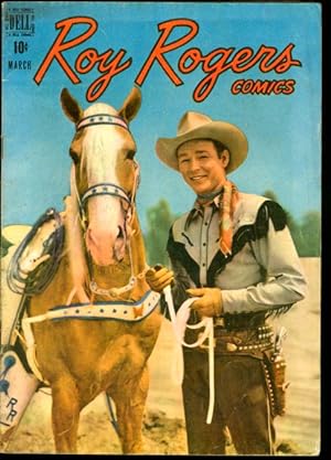 ROY ROGERS COMICS #15-1949-ROY/TRIGGER PHOTO COVER FN