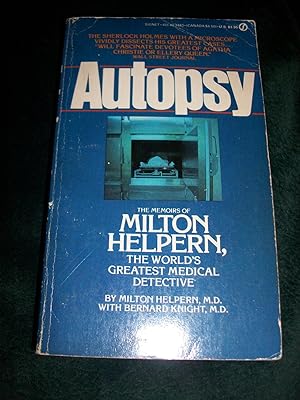 Immagine del venditore per Autopsy: The Memoirs of Milton Helpern, the World's Greatest Medical Detective venduto da Lowest Priced Quality Rare Books