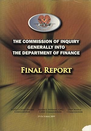 Seller image for The Commission of Inquiry Generally into the Department of Finance: Final Report for sale by Masalai Press