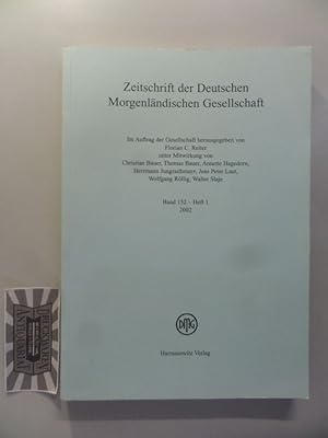 Imagen del vendedor de Zeitschrift der Deutschen Morgenlndischen Gesellschaft : Band 152 - Heft 1. a la venta por Druckwaren Antiquariat